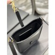 YSL Saint Laurent Le 5 A 7 Mini verticale in pelle conciata al vegetale nera