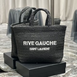 Miglior Prezzo Borsa Replica 1:1 tote ricamata YSL Saint Laurent Rive Gauche nera 