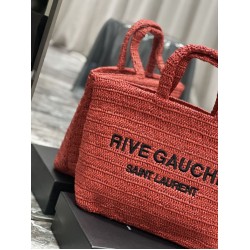 Bora Pari all'originale replica tote ricamata YSL Saint Laurent Rive Gauche Rossa Bora Pari all'originale replica tote ricamata YSL Saint Laurent Rive Gauche Rossa