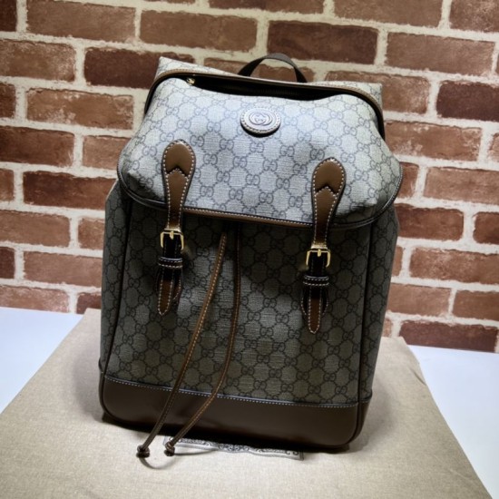Zaino Gucci medio con Interlocking G Men 696013 Marrone