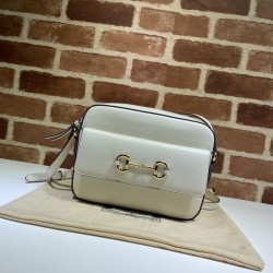 Replica Borsa a tracolla piccola Horsebit 1955 45454 Bianco Griffate