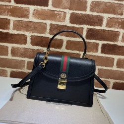 Imitazione Ophidia piccola borsa con manico superiore con Web 652683 nero