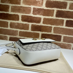 Bora Pari all'originale replica a tracolla piccola Horsebit 1955 45454 Bianco