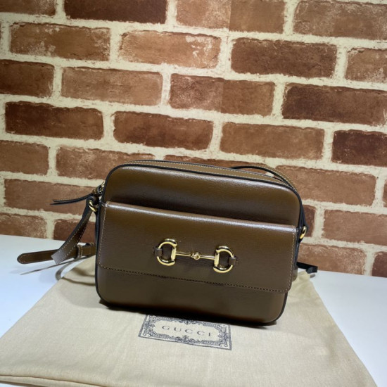 Borsa a tracolla piccola Horsebit 1955 45454 Caffè Borsa a tracolla piccola Horsebit 1955 45454 Caffè