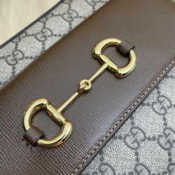 Imitazione Borsa a tracolla piccola Horsebit 1955 45454 marrone