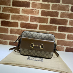 Imitazione Borsa a tracolla piccola Horsebit 1955 45454 marrone