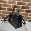 Imitazione Ophidia piccola borsa con manico superiore con Web 652683 nero
