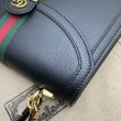 Imitazione Ophidia piccola borsa con manico superiore con Web 652683 nero