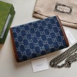 Mini borsa a catena Dionysus 401231 blu