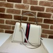 Ophidia piccola borsa con manico superiore con Web 652683 bianco