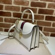 Ophidia piccola borsa con manico superiore con Web 652683 bianco