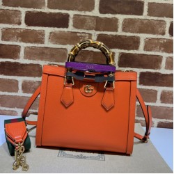 Miglior Prezzo Borse Replica tote piccola Gucci Diana 702721 Arancione 
