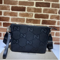 Miglior Prezzo Borse Imitazioni a tracolla media Gucci Jumbo GG 739668 Nera Replica