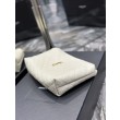 Astuccio cosmetico con cerniera YSL Saint Laurent Gaby 23 cm bianco
