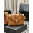 Borse Replica a busta grande YSL Saint Laurent Mix Matelasse Caramello 31cm