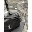 Borsa a busta grande YSL Saint Laurent Mix Matelasse nera 31 cm