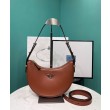 Borsa a tracolla in pelle Prada 1BC194 Caffè