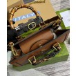 Borsa a tracolla piccola Gucci Diana 735153 Caffè