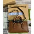 Borsa a tracolla piccola Gucci Diana 735153 Caffè
