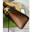 Borsa a tracolla piccola Gucci Diana 735153 Caffè