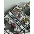 Borsa Christian Dior Medium Lady D-Lite Jardin Botanique Ricamo Bianco