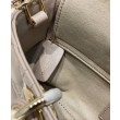 Borsa Christian Dior Small Lady D-Joy Latte Patent Cannage Vitello Albicocca