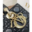 Borse Replica Alta Qualità Christian Dior Small Lady D-Joy Latte Patent Cannage Vitello Nero