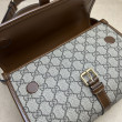 Borsa messenger Gucci GG con Interlocking G 745679 Marrone Borsa messenger Gucci GG con Interlocking G 745679 Marrone