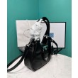 Borse Firmate Replica Prada Moon imbottita in nappa 1BA381 nera