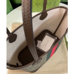 Borsa tote piccola Ophidia Gucci 726762 Caffè scuro