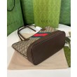 Borsa tote piccola Ophidia Gucci 726762 Caffè scuro