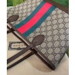 Borsa tote piccola Ophidia Gucci 726762 Caffè scuro