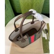 Borsa tote piccola Ophidia Gucci 726762 Caffè scuro