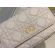 Christian Dior Caro Pouch Cannage Vitello Bianco