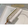 Christian Dior Caro Pouch Cannage Vitello Bianco