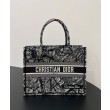 Christian Dior Medium Dior Book Tote Borse Imitazioni con motivo Plan de Paris ricamato nera