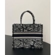 Christian Dior Medium Dior Book Tote Borse Imitazioni con motivo Plan de Paris ricamato nera