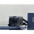 Christian Dior Saddle Men Pouch Dior Oblique Jacquard Beige / Nero
