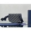 Christian Dior Saddle Men Pouch Dior Oblique Jacquard Beige / Nero
