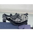 Christian Dior Saddle Men Pouch Dior Oblique Jacquard Beige / Nero