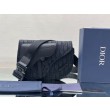 Christian Dior Saddle Men Pouch Dior Oblique Jacquard nero