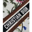 Christian Dior Small Dior Book Tote Bianco Multicolor Ricamo Dior Petites Fleurs