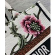 Christian Dior Small Dior Book Tote Bianco Multicolor Ricamo Dior Petites Fleurs