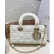 Christian Dior Small Lady D-Joy Bag Latte Patent Cannage Calfskin Cream