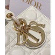 Christian Dior Small Lady D-Joy Bag Latte Patent Cannage Calfskin Cream