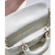 Christian Dior Small Lady D-Joy Bag Latte Patent Cannage Calfskin Cream