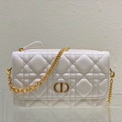 Sito Replica Christian Dior Caro Pouch Cannage Vitello Bianco imitazioni Miglior Prezzo Christian Dior Caro Pouch Cannage Vitello Bianco Replica