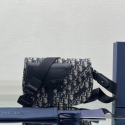 Miglior Prezzo Christian Dior Saddle Men Pouch Dior Oblique Jacquard Beige / Nero Replica
