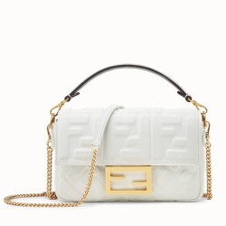 Miglior Prezzo Borse Imitazioni Fendi Mini Baguette Motivo FF Bianca Replica