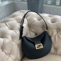Miglior Prezzo Fendi Piccola Borsa Hobo Croissant Nera Replica
